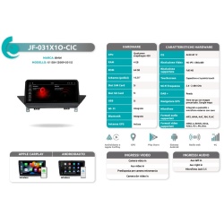 Autoradio per BMW X1 E84 dal 2009 al 2015 JF Sound JF-031X1O-CIC - Img 3