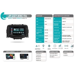 Autoradio per Citroen C1 dal 2014 al 2021 JF Sound JF-227-TA - Img 5