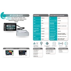 Autoradio per Fiat Doblò dal 2024 senza radio originale JF Sound JF-231CB - Img 2