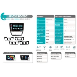Autoradio per Skoda Octavia Grigia dal 2004 al 2014 JF Sound JF-031SO - Img 6