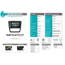 Autoradio per Skoda Yeti 2014 con clima manuale JF Sound JF-031SY - Img 4