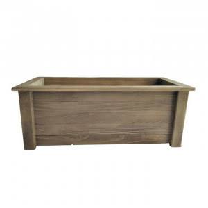 Jardinieră de lemn cu bordură 40x100 cm