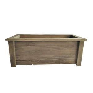 Jardinieră de lemn cu bordură 40x100 cm