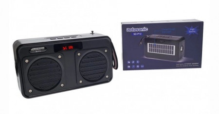 BOXA PORTABILA SOLARA ROTOSONIC SD P12 BT, FM, BLUETHOOT SD, USB