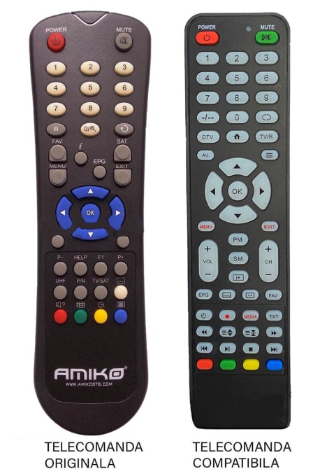 Telecomanda compatibila pentru receptor Amiko – Synaps