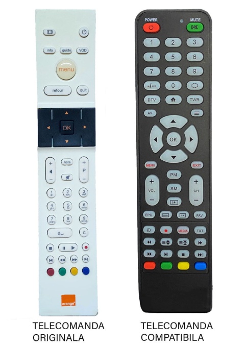 Telecomanda pentru receptor Orange – SHD85, TVBOX2011, TV SHD 85, SMT-H6106