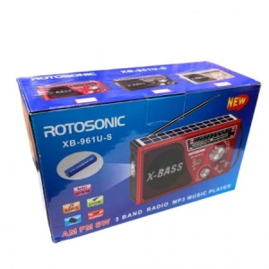 RADIO PORTABIL ROTOSONIC CU MP3 XB 961 S BLUETHOOT SOLAR USB MICROSD ACUMULATOR 18650 - Img 1
