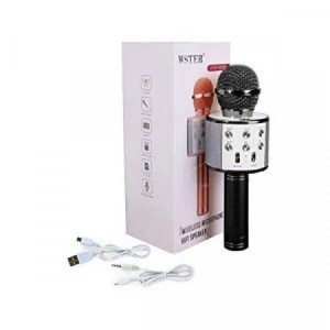 MICROFON WIRELESS KARAOKE WS 858 MICRO SD BLUETHOOT - Img 1