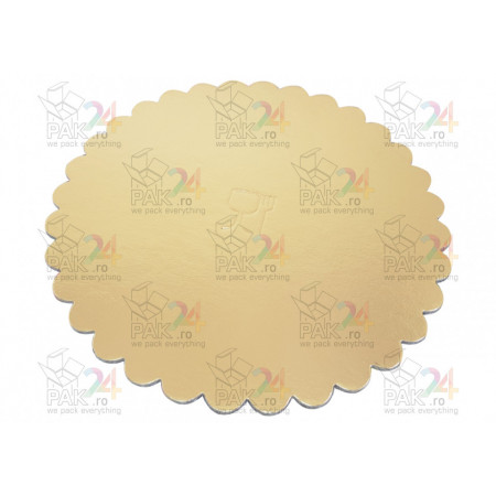 Disc carton 28 cm auriu/argintiu