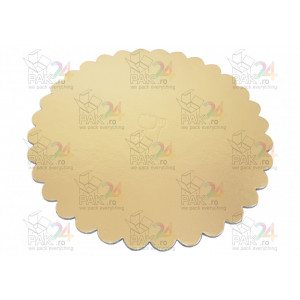 Disc carton 34 cm auriu/argintiu