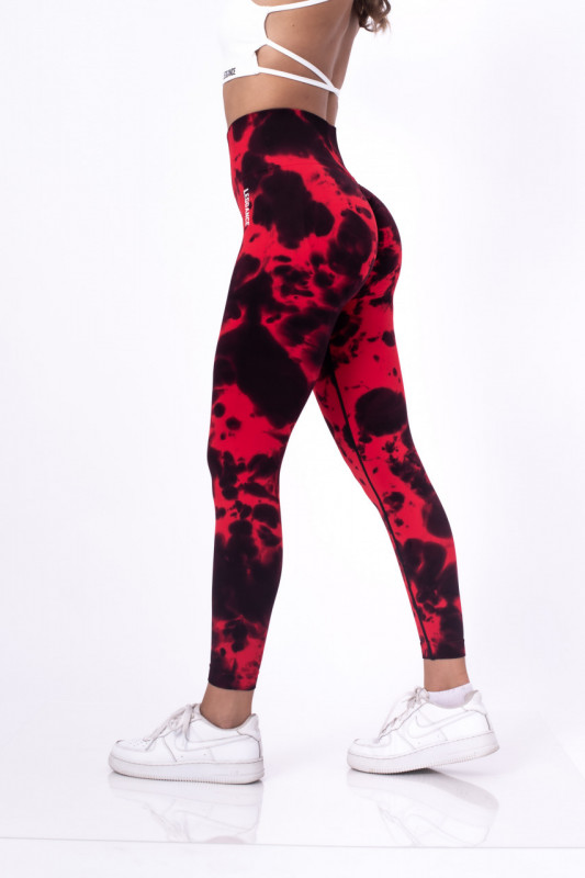 Fitness Leggings, Jungle, Fire-Red