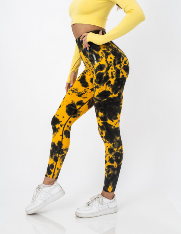 Fitness Leggings, Jungle, Yellow