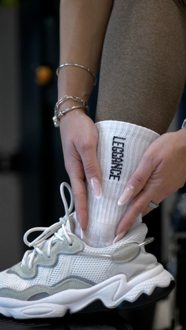 LEGGANCE (V2) Long Sock, Pure White