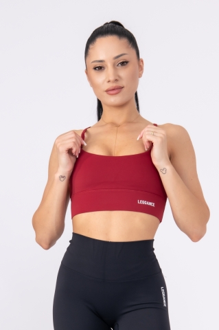 Strappy Racer Bra, Angola-Red