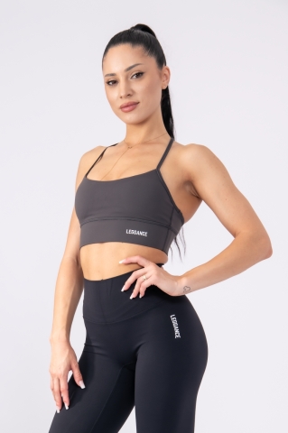 Bustiera Sport, Racer, Graphite-Grey