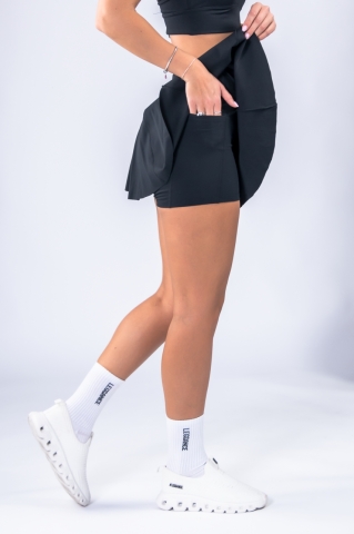 fusta sport, pantaloni integrati, leggance