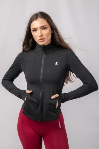 Long Jacket Flow-Motion, Black