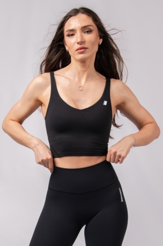 V-Form Bra Tank, Black