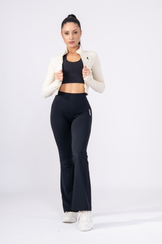 crop-top dama, cu fermoar, leggance