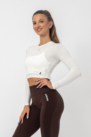 crop-top cu maneca lunga, leggance