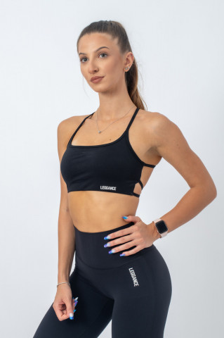bustiera fitness neagra, leggance