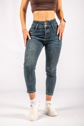 Vaqueros PetiteLine Denim 7/8 – Deep Washed Blue