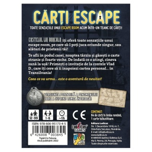 Carti Escape: Castelul lui Dracula - cutie spate, producatlr dVG