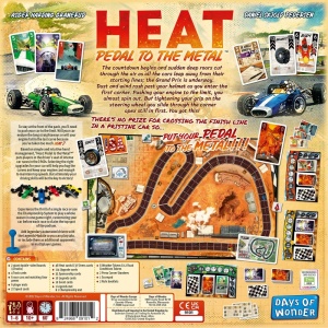 Heat: Pedal to the Metal board game - cutie spate, producator Days of Wonder