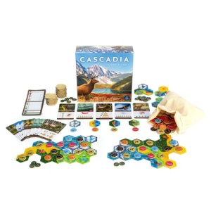 Cascadia board game - componente, producator AEG