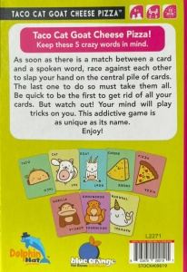 Taco Cat Goat Cheese Pizza board game - cutie spate