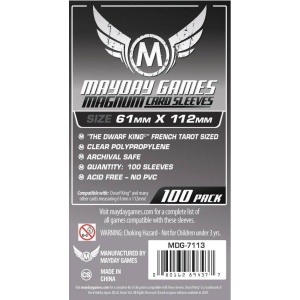 Mayday Magnum Platinum Tarot Card Sleeve: (61 X 112mm)