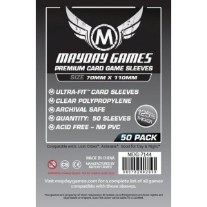 Mayday Magnum Silver Ultra-Fit Card Sleeves (70x110mm) - Lost Cities