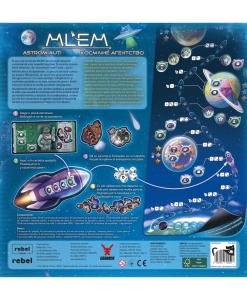 MLEM: Astronauții board game - cutie spate, producator Rebel