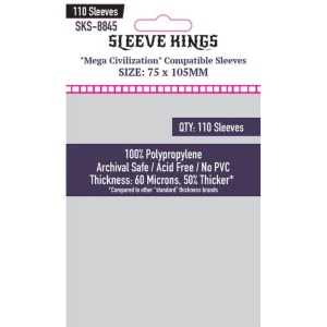 Sleeve Kings Mega Civilization Compatible Sleeves (75x105mm)
