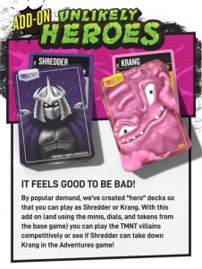 Unmatched Adventures: Teenage Mutant Ninja Turtles - Shredder and Krang, componente, producator Restoration Games/Iello