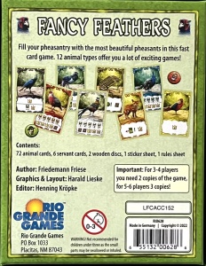 Fancy Feathers, cutie spate, producator Rio Grande Games