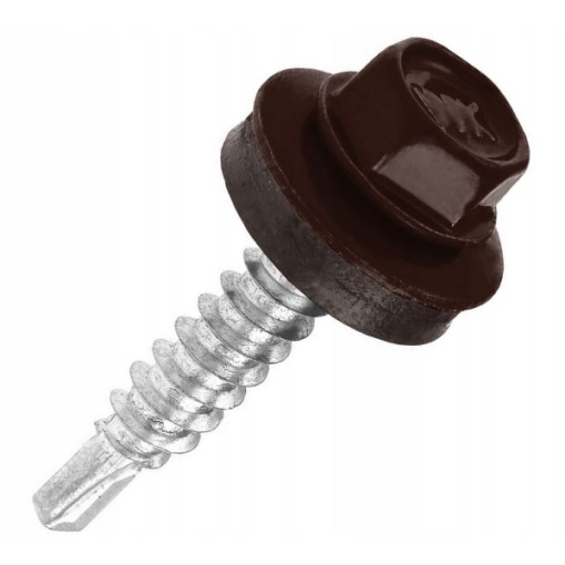 Suruburi autoforante pentru tabla cu cap hexagonal, diferite culori, cutie cu 250 buc, Klimas, 4,8x19 mm