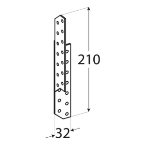 Ancora pana caprior dreapta, Domax, 32x210x2,0 mm - Img 2