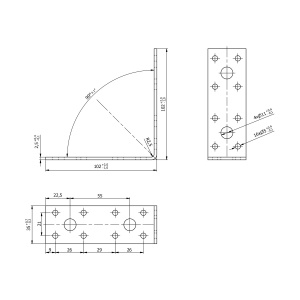 Coltar, Domax, 102x102x35x2,5 mm - Img 4