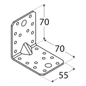 Coltar, Domax, 70x70x55x2,5 mm - Img 2