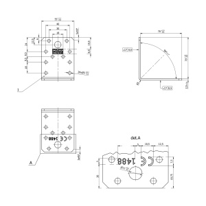 Coltar, Domax, 70x70x55x2,5 mm - Img 4