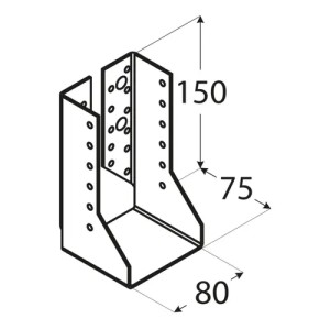 Papuc grinda, tip B, Domax, 80x150x2,0 mm - Img 2