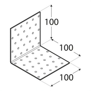 Coltar perforat, Domax, 100x100x100x2,0 mm - Img 2