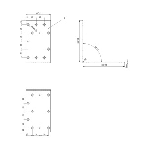 Coltar perforat, Domax, 100x100x60x2,0 mm - Img 4