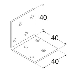 Coltar perforat, Domax, 40x40x40x2,0 mm - Img 2