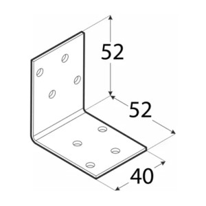 Coltar perforat, Domax, 50x50x40x2,0 mm - Img 2