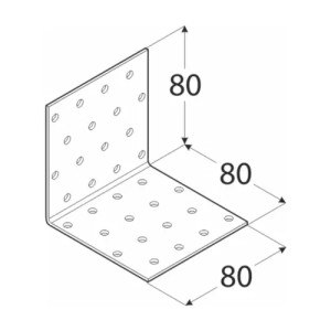 Coltar perforat, Domax, 80x80x80x2,0 mm - Img 2