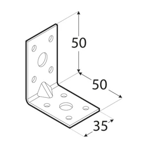 Coltar ranforsat, Domax, 50x50x35 mm - Img 2