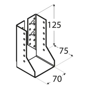 Papuc grinda, tip B, Domax, 70x125x2,0 mm - Img 2