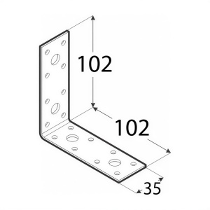 Coltar, Domax, 102x102x35x2,5 mm - Img 2
